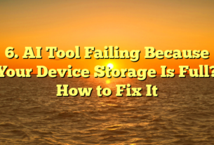 6. AI Tool Failing Because Your Device Storage Is Full? How to Fix It